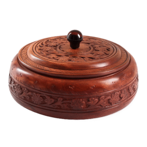 Premium Handcrafted Wooden Dry Fruit Box – 4 Compartment Storage Container - Image 4