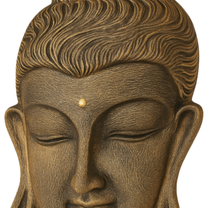 Decorative Buddha Head Wall Hanging – Antique Finish Buddha Face Sculpture for Home & Wall Décor | Peaceful Spiritual Showpiece Art - Image 3