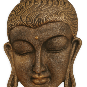 Decorative Buddha Head Wall Hanging – Antique Finish Buddha Face Sculpture for Home & Wall Décor | Peaceful Spiritual Showpiece Art - Image 2